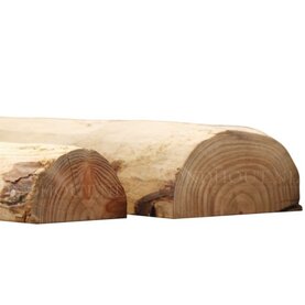 Halfronde palen geschild Halfronde palen geschild