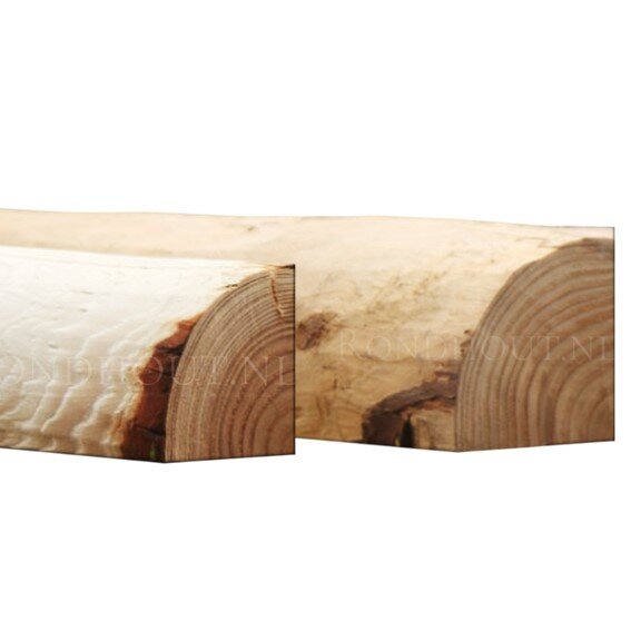 Kwartronde palen geschild