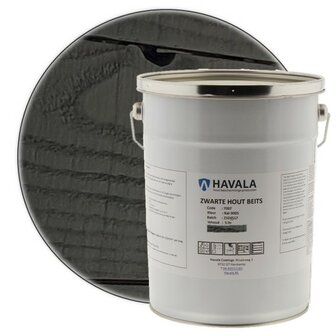 Havala Zwarte Hout Beits 7007 Ral 9005 / 5 liter 