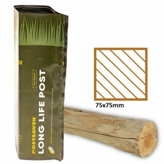 Postsaver 70cm - Vierkante paal 75x75mm