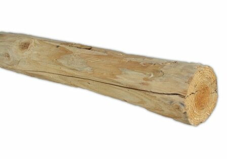 Douglas houten ronde palen geschild &amp; ongepunt | 9-10 cm Dik, 400 cm Lang
