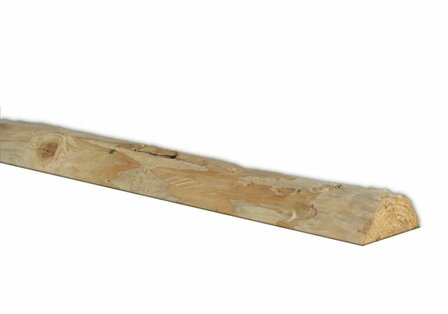 Douglas houten halfronde palen geschild &amp; ongepunt | Diameter 3-5 cm, Lengte 100 cm.