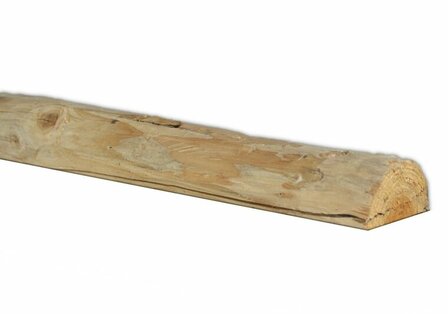 Douglas houten halfronde palen geschild &amp; ongepunt | Diameter 9-10 cm, Lengte 500 cm.