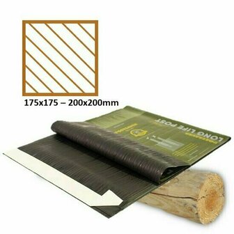 Postsaver 35cm - Vierkante paal 175x175 - 200x200mm