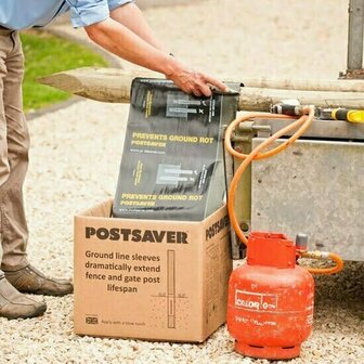 Postsaver 5m op rol - Ronde &amp; Vierkante palen detail