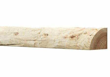 Douglas kwartronde palen geschild | Straal 4/5 cm, Lengte 100 cm.