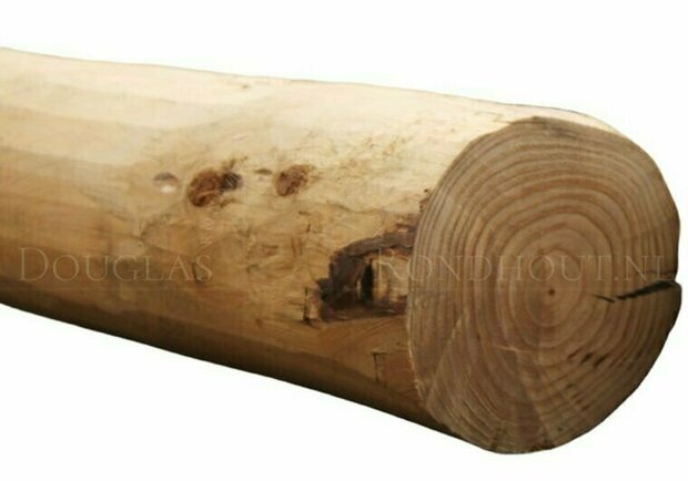 Douglas houten ronde palen geschild & ongepunt | 15-17 cm Dik, 400 cm Lang