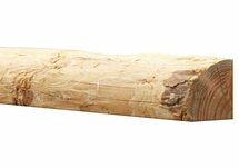 Douglas kwartronde palen geschild | Kopmaat 6/7 cm, Lengte 200 cm.
