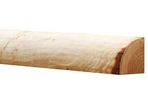 Douglas kwartronde palen geschild | Kopmaat 5/6 cm, Lengte 100 cm.