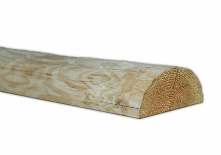 Douglas halfronde palen geschild | Doorsnede 11/12 cm, Lengte 400 cm.