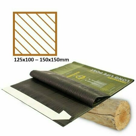 Postsaver 35cm hoog - Vierkante paal 125x100 - 150x150mm