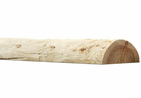 Douglas halfronde palen geschild | Doorsnede 9/10 cm, Lengte 400 cm.