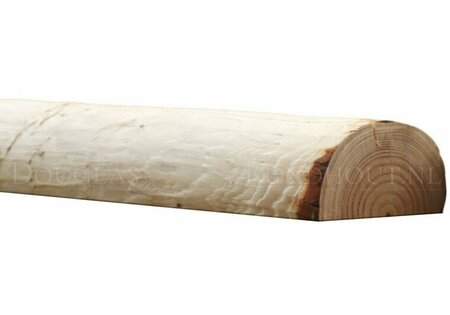 Douglas halfronde palen geschild | Doorsnede 11/12 cm, Lengte 100 cm.