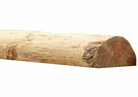 Douglas halfronde palen geschild | Doorsnede 13/14 cm, Lengte 300 cm.