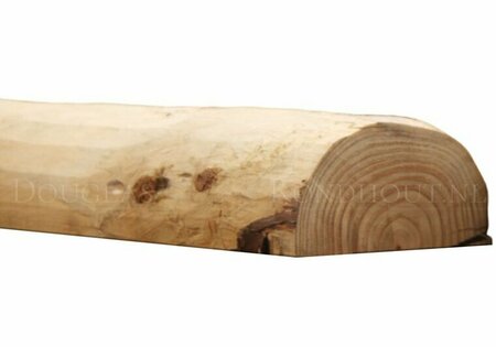 Douglas halfronde palen geschild | Doorsnede 15/17 cm, Lengte 200 cm.