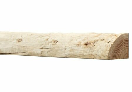Douglas kwartronde palen geschild | Kopmaat 4/5 cm, Lengte 100 cm.