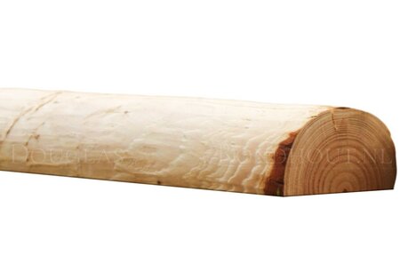 Douglas halfronde palen geschild | Doorsnede 11/12 cm, Lengte 500 cm.