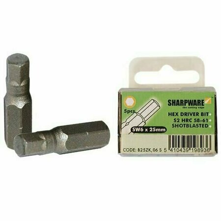 Bits 25mm Zeskant HEX 4 (5st)