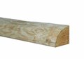 Douglas kwartronde palen geschild | Kopmaat 5/6 cm, Lengte 250 cm.