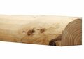 Douglas kwartronde palen geschild | Kopmaat 7/9 cm, Lengte 400 cm.